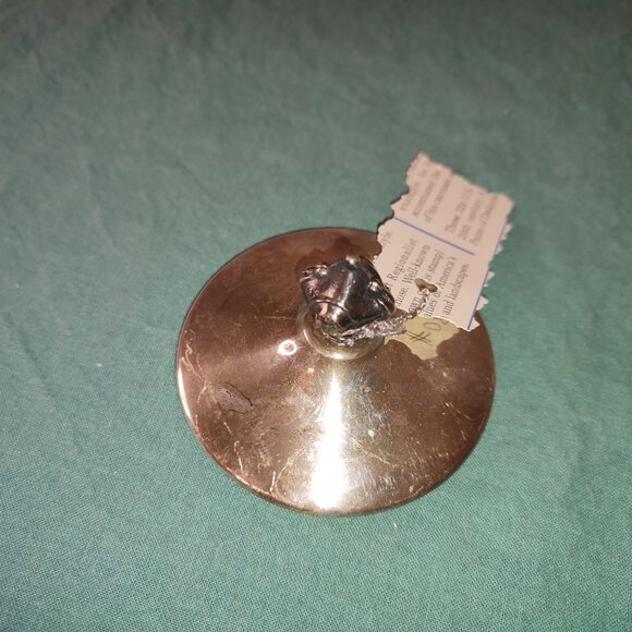 Avon Sugar Jar Vintage Silver Plated Lid Bird Flowers Design boho Bohemian old - Picture 4 of 10